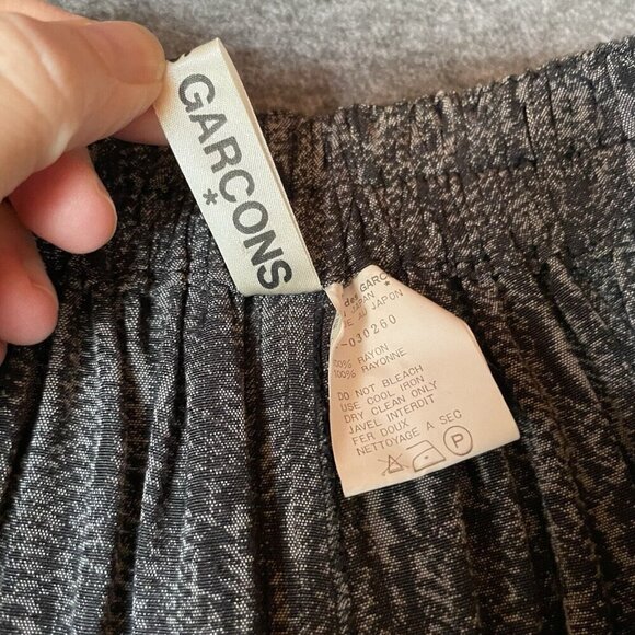 Comme des Garcons Womens Pants Sz Medium Gray Wide Leg Drop Crotch Avant Garde - Picture 10 of 13